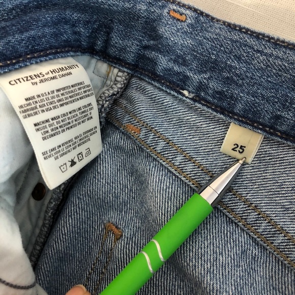 COH Liya hi-rise denim button fly distressed jean - Picture 3 of 8